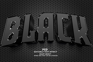 Black PSD 3d Editable Text Effect, a Layer Style Add-On by TrueVector