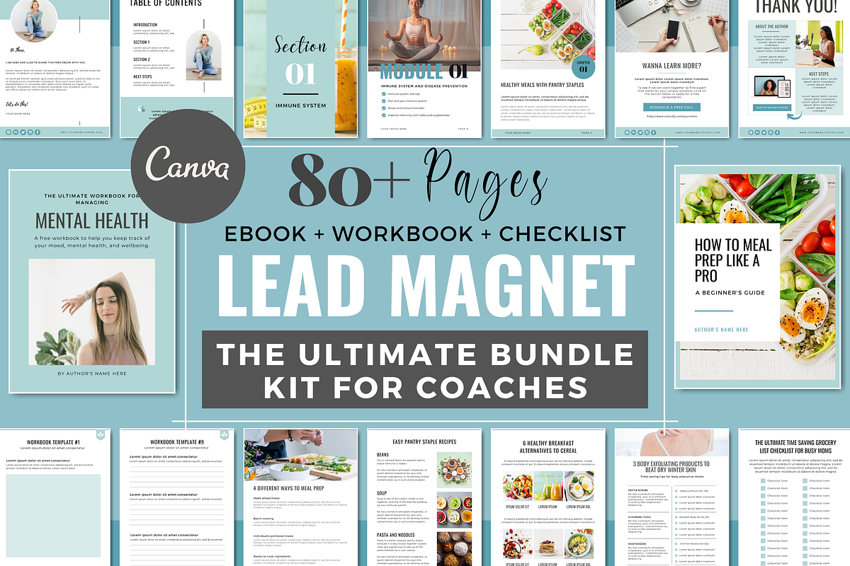Canva Lead Magnet BUNDLE for Coaches, a Brochure Template by Designs by ...