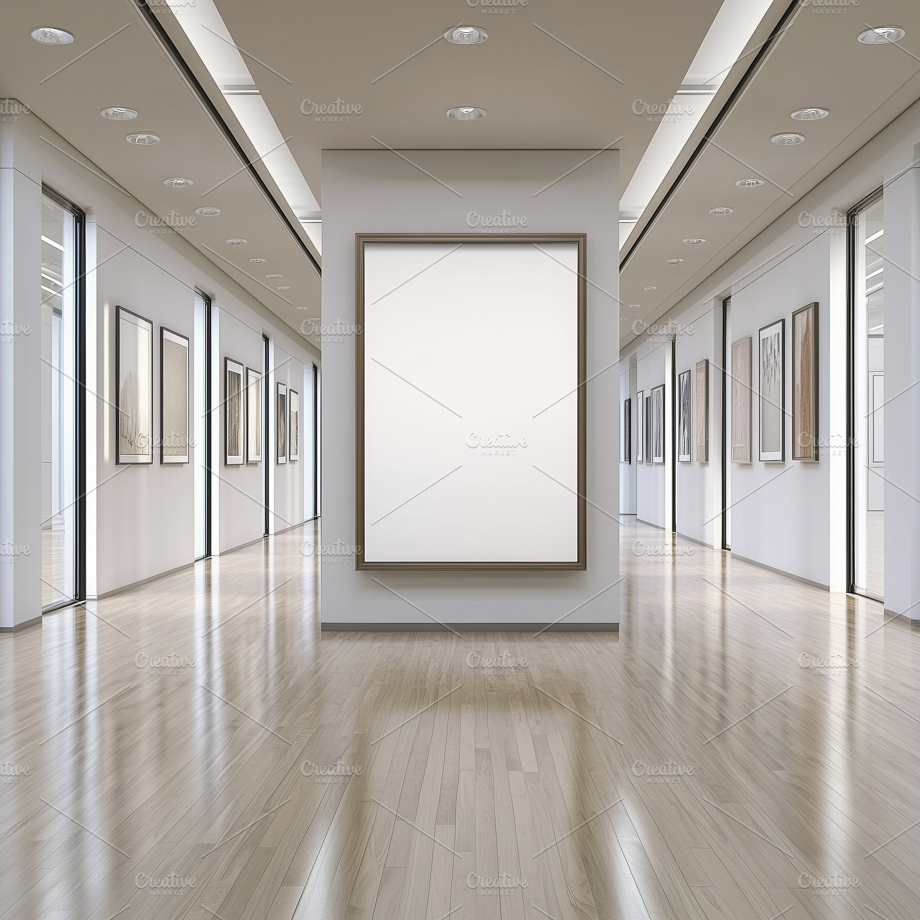 Blank frame mockup on a wall in art, an Arts & Entertainment Photo by MistyDay