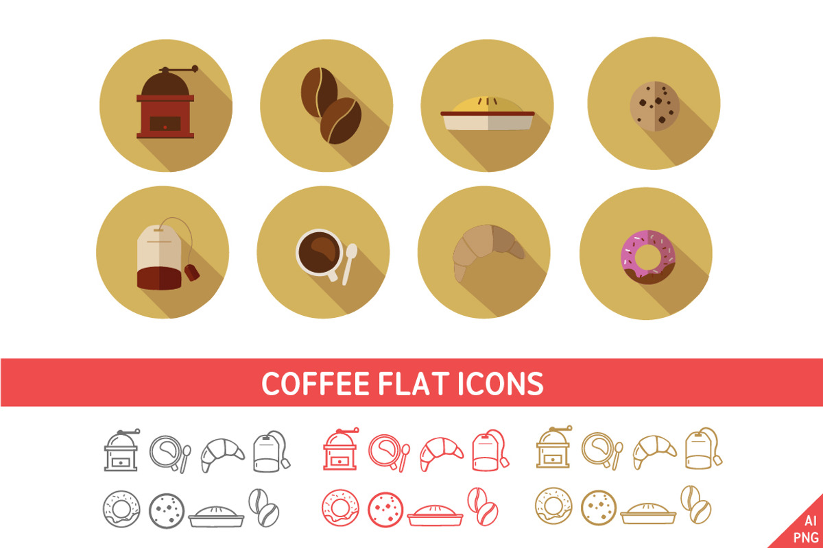 110 Flat icon collection (6 set) preview 4