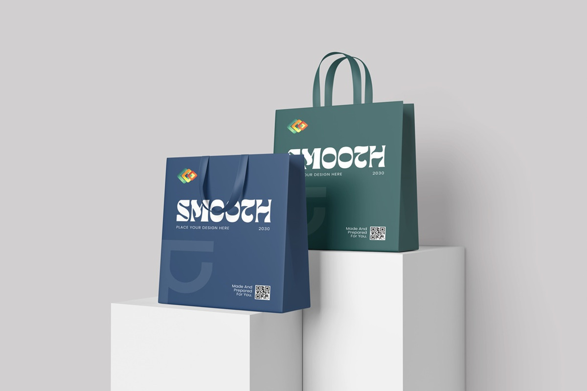 Paper Bag Mockup, a Packaging Mockup by AndikaGraphic (Photo 2 of 5)