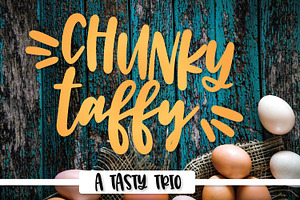 Chunky Taffy - A Silly Font Trio