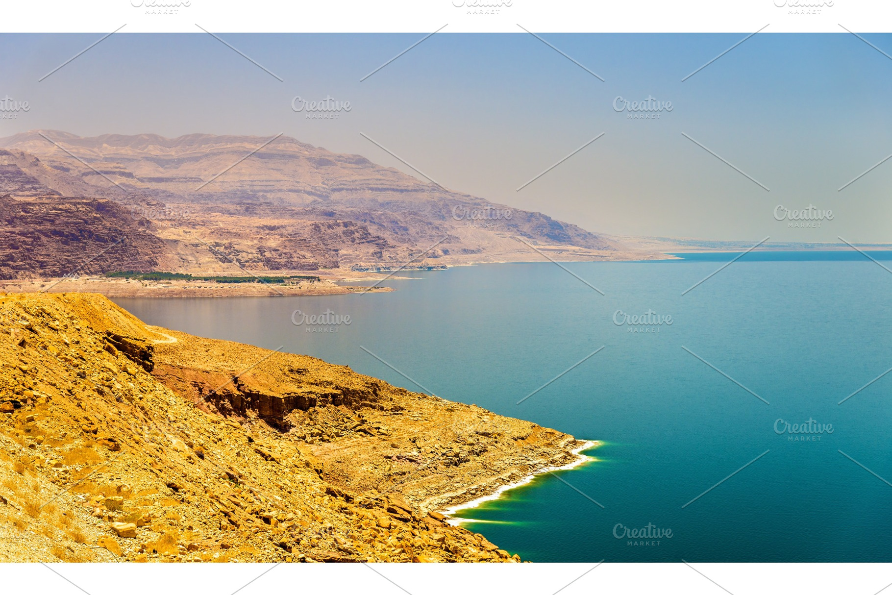 View of dead sea coastline in jordan featuring sea, jordan, and landscape, a Nature Photo by Leonid Andronov