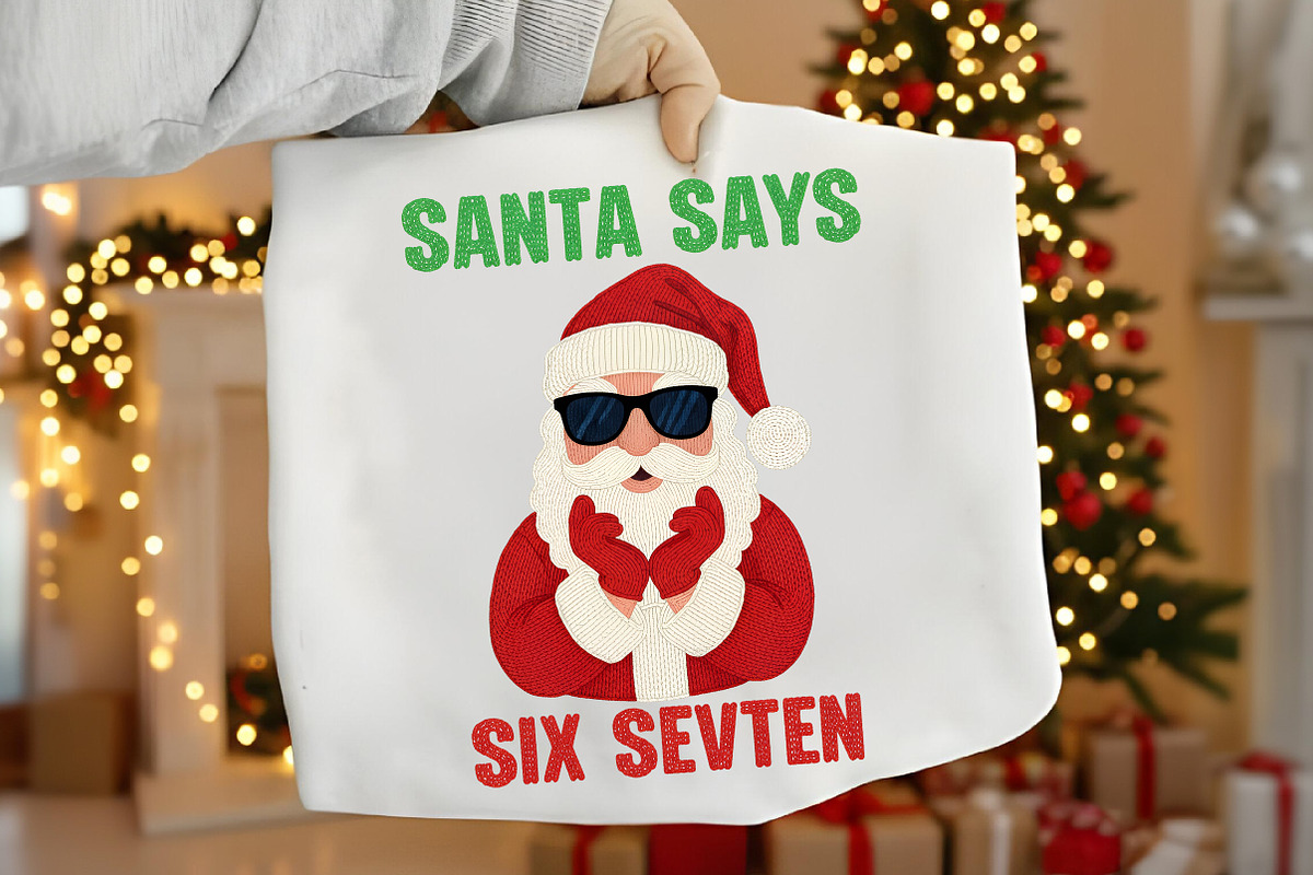 Funny Santa Says Six Seven Png, an Illustration by Canvas Craft (Photo 2 of 3)