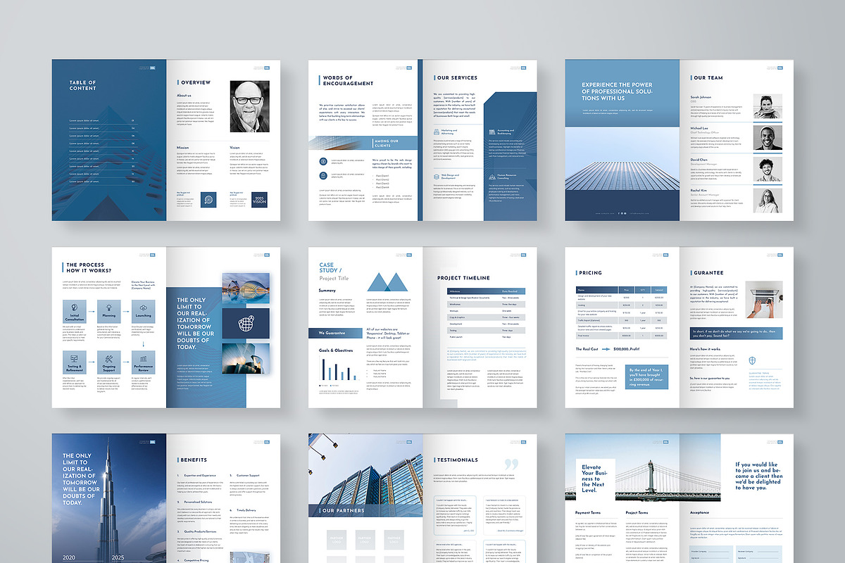 Minimal Proposal Template | 20 Pages, a Brochure Template by BrochuresFactory (Photo 6 of 7)