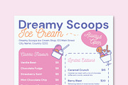Ice Cream Restaurant Menu, a Flyer Template by Sundaylab (Thumbnail 2 of 3)