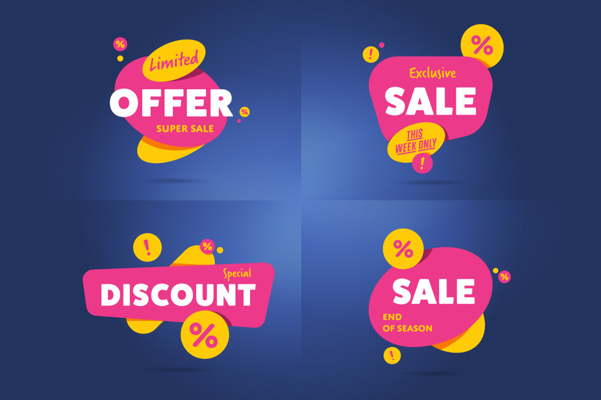 Sale banner and Discount tag kit, a Templates & Theme by Alfazet Chronicles (Photo 4 of 11)