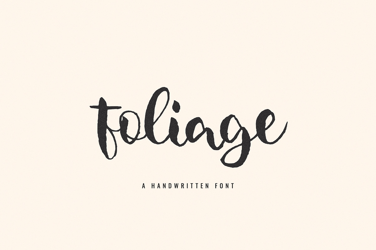Foliage cute handwritten font