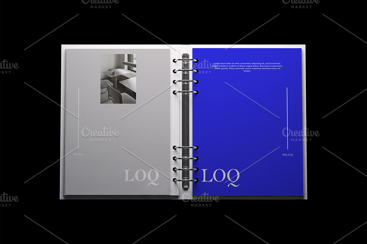 LOQ branding mockup, a Books & Magazine Mockup by Aquarianz Studio (Photo 2 of 5)