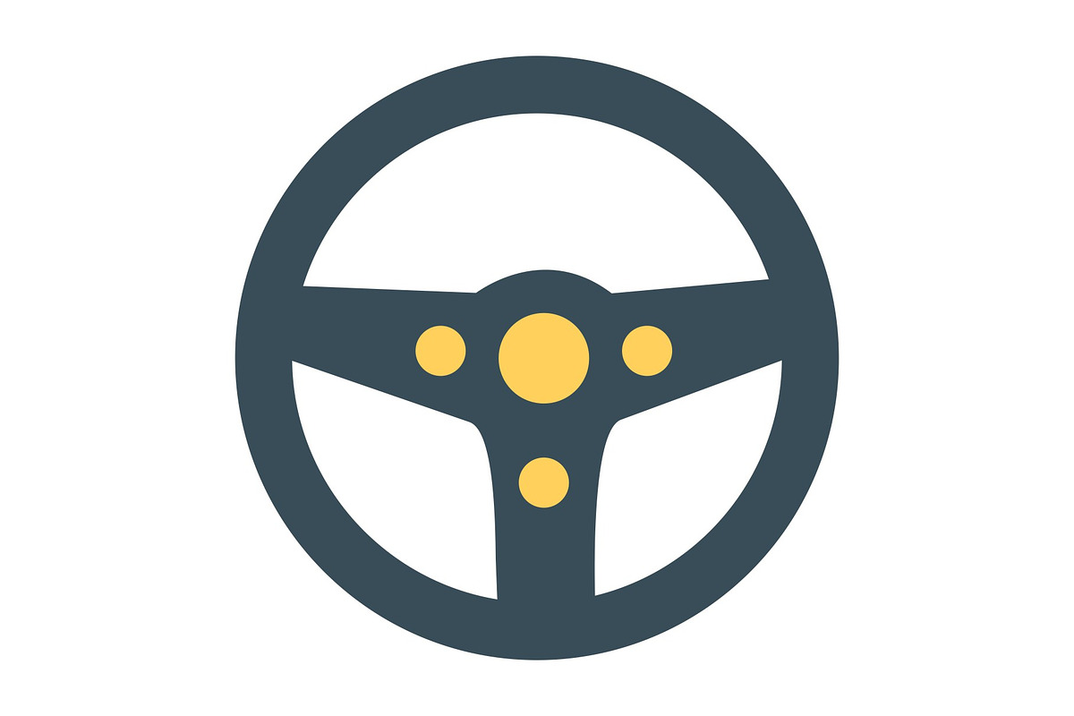 Steering Wheel Flat Icon, a Duotone Icon by Pexelpy (Photo 1 of 2)