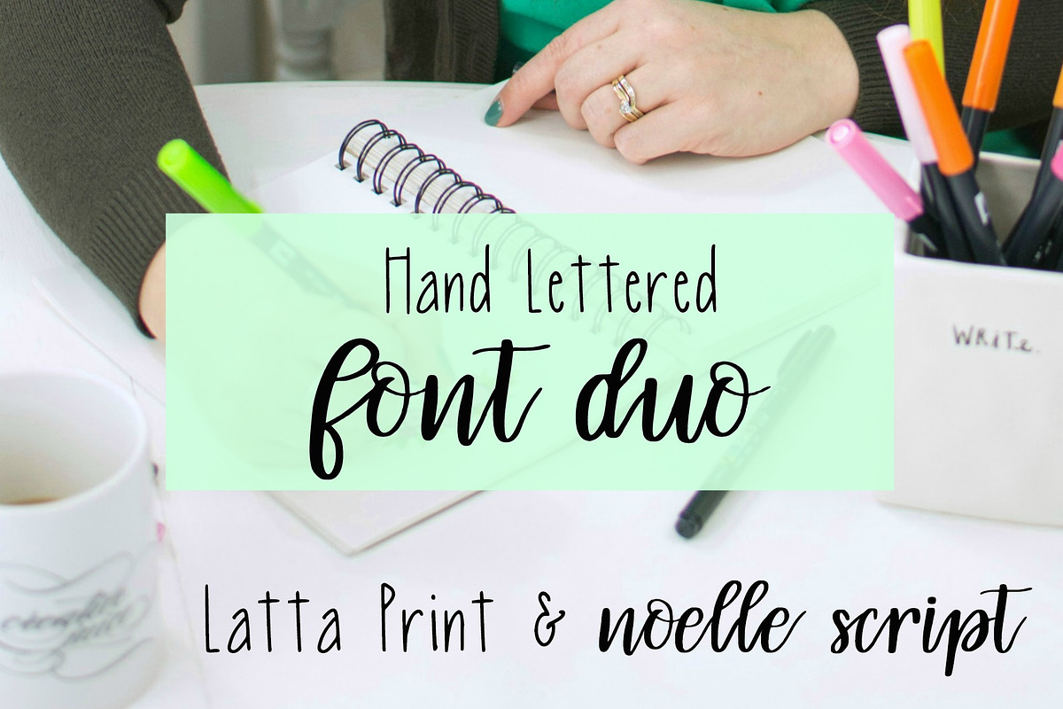 Hand Lettered Font Duo