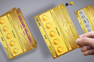 Small Lottery Ticket in Golden Style