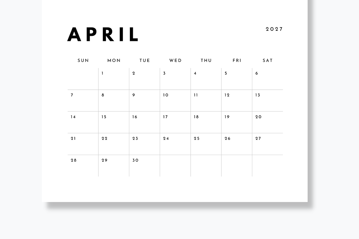 2027 Calendar Template Psd Canva, a Poster Template by DesignStudioTeti (Photo 9 of 9)
