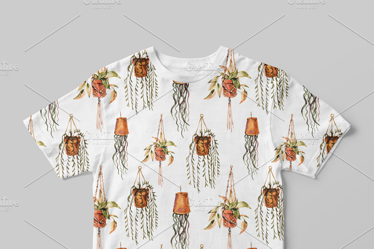Watercolor Urban Jungle Decor, a Decorative Illustration by Belusuab (Photo 10 of 10)