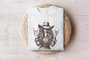 Cowgirl PNG, Sublimation Design