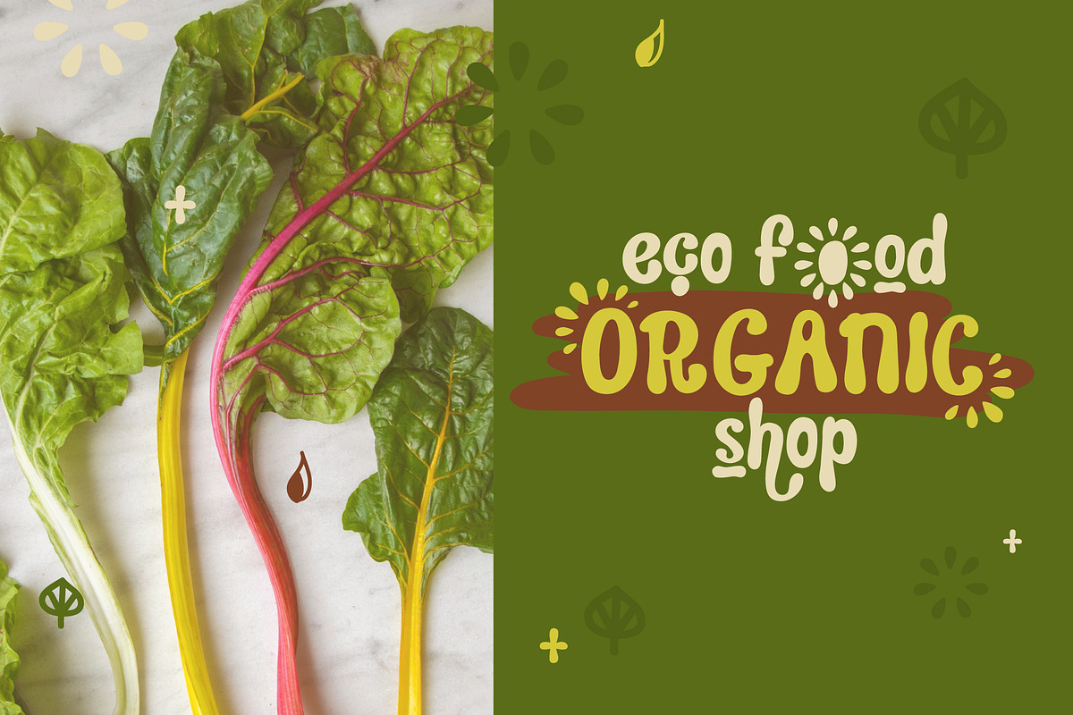 Vegan playful font, a Script Font by Anna Zakharchenko (Photo 2 of 19)