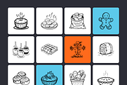 Cute Thanksgiving Doodles Set, an Outline Icon by Brickclay (Thumbnail 9 of 9)