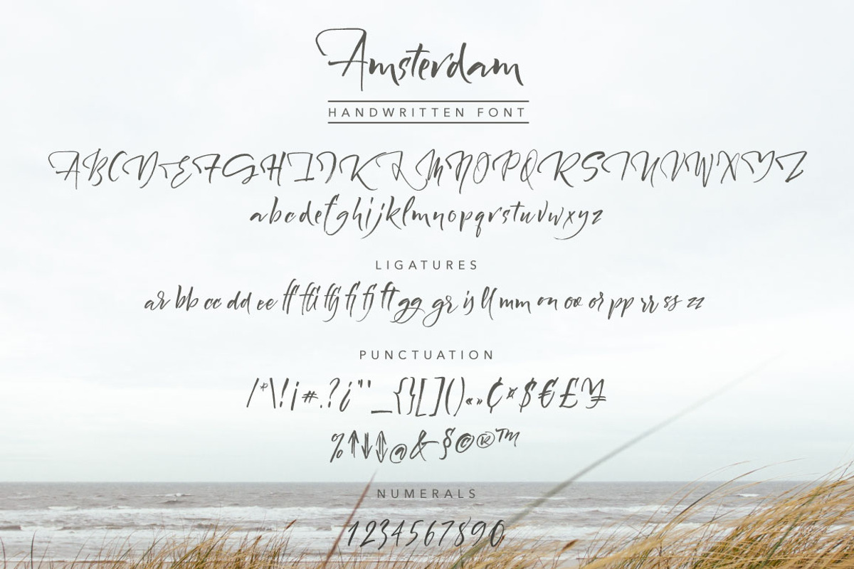 Amsterdam Handwritten Font preview 5