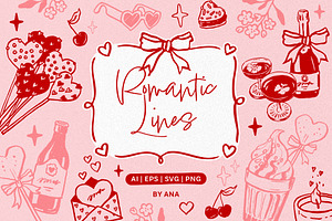Hand Drawn Romantic Love Collection, a Decorative Illustration by Wild and Wonder by Ana