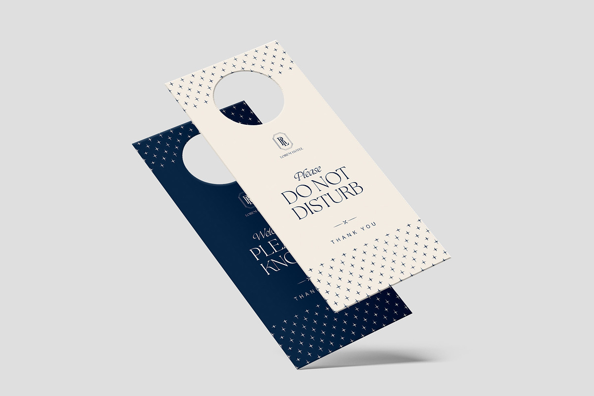 Minimalist Door Hanger Template, a Stationery Template by BrandPacks (Photo 5 of 7)