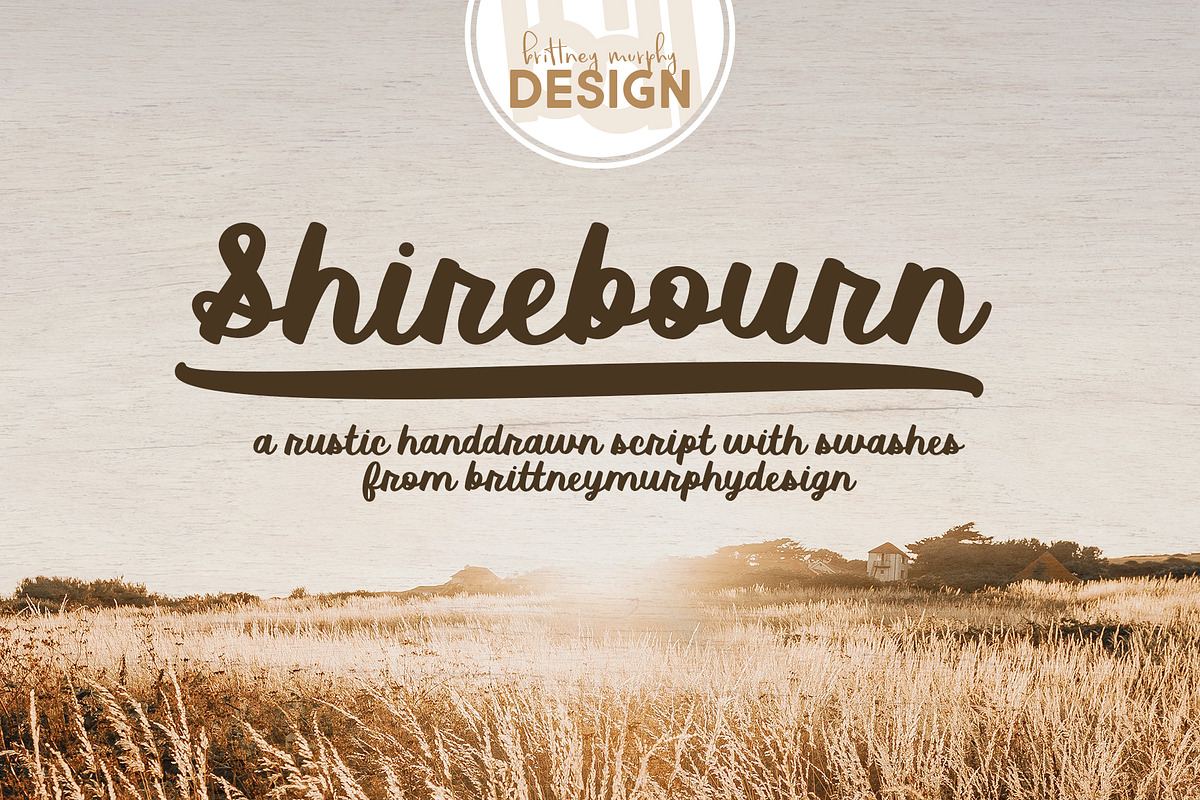 Shirebourn, a Script Font by Brittney Murphy Design (Photo 1 of 3)