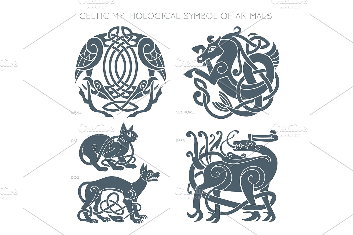 Ancient celtic mythological symbol, an Animal Illustration by RevelStockart