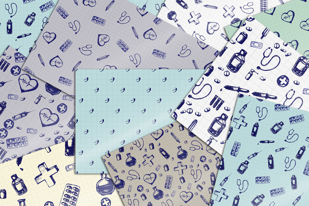 25 healthcare and medical patterns, a Pattern Graphic by Alena Stoyko ...
