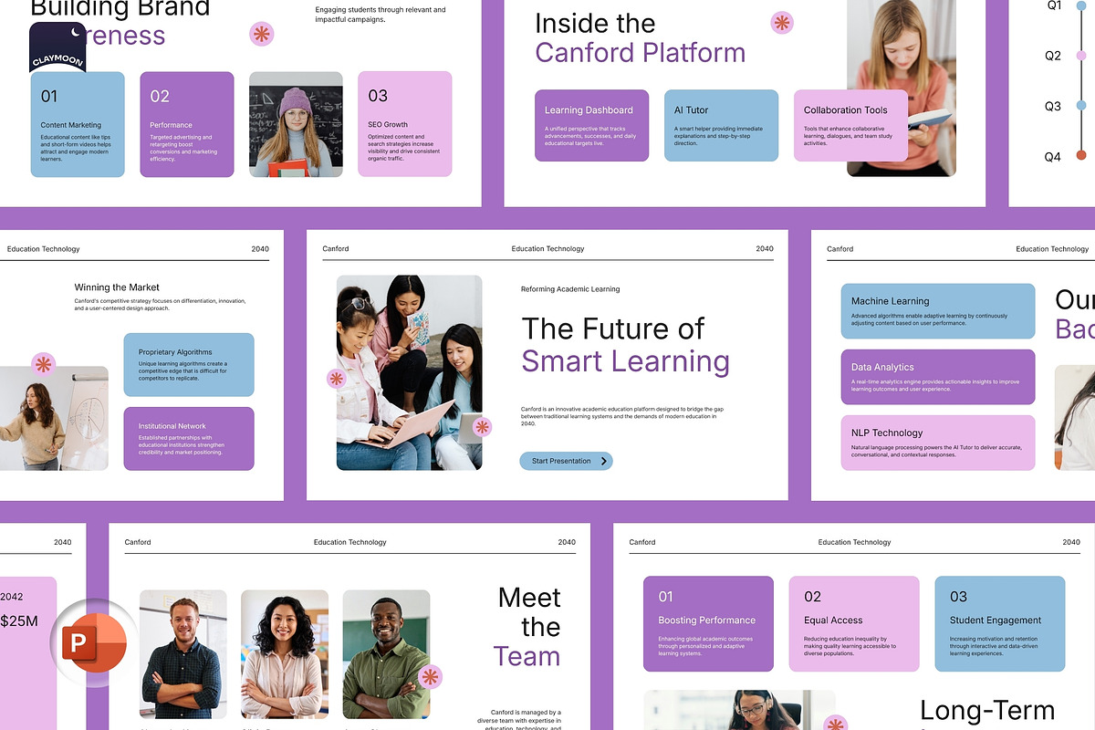 Modern Education Pitch Deck, a Presentation Template by Claymoon Lab (Photo 7 of 7)