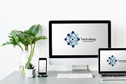 Technology logo, AI logo design, a Branding & Logo Template by YUDesignStore (Thumbnail 3 of 5)