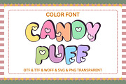 Candy Puff - Color Font, a Sans Serif Font by Adalin Shop (Thumbnail 1 of 3)