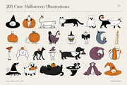 203 Cute Halloween Illustrations, a Seasonal Illustration by designvectx (Thumbnail 6 of 11)
