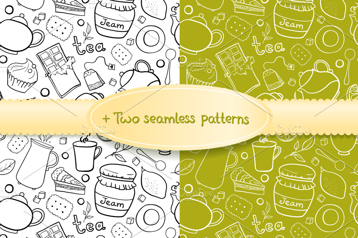 Tea and sweets round icons set, an Icon by meowu (Photo 2 of 2)