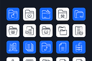 Files and Folders Icons, an Outline Icon by Brickclay (Thumbnail 6 of 7)