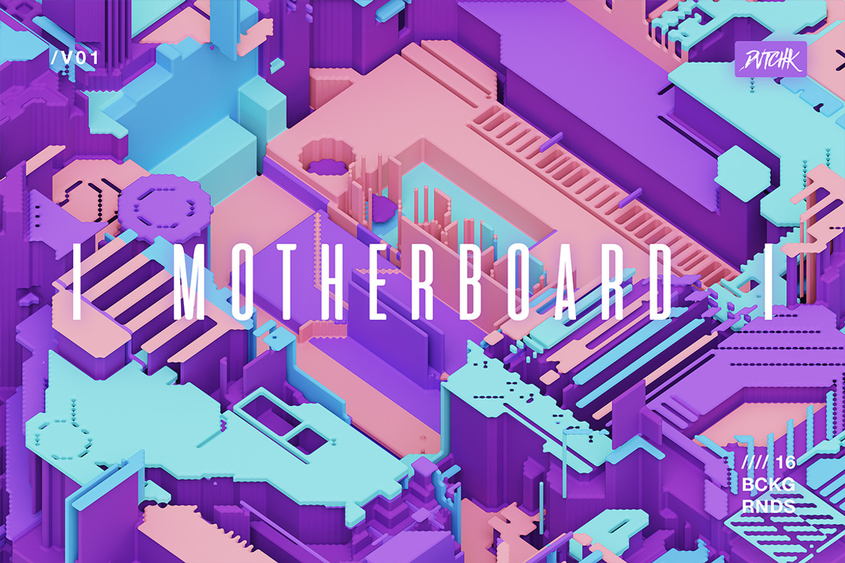Motherboard | 3D Circuit Backgrounds, a Background Graphic by dvtchk (Photo 12 of 12)