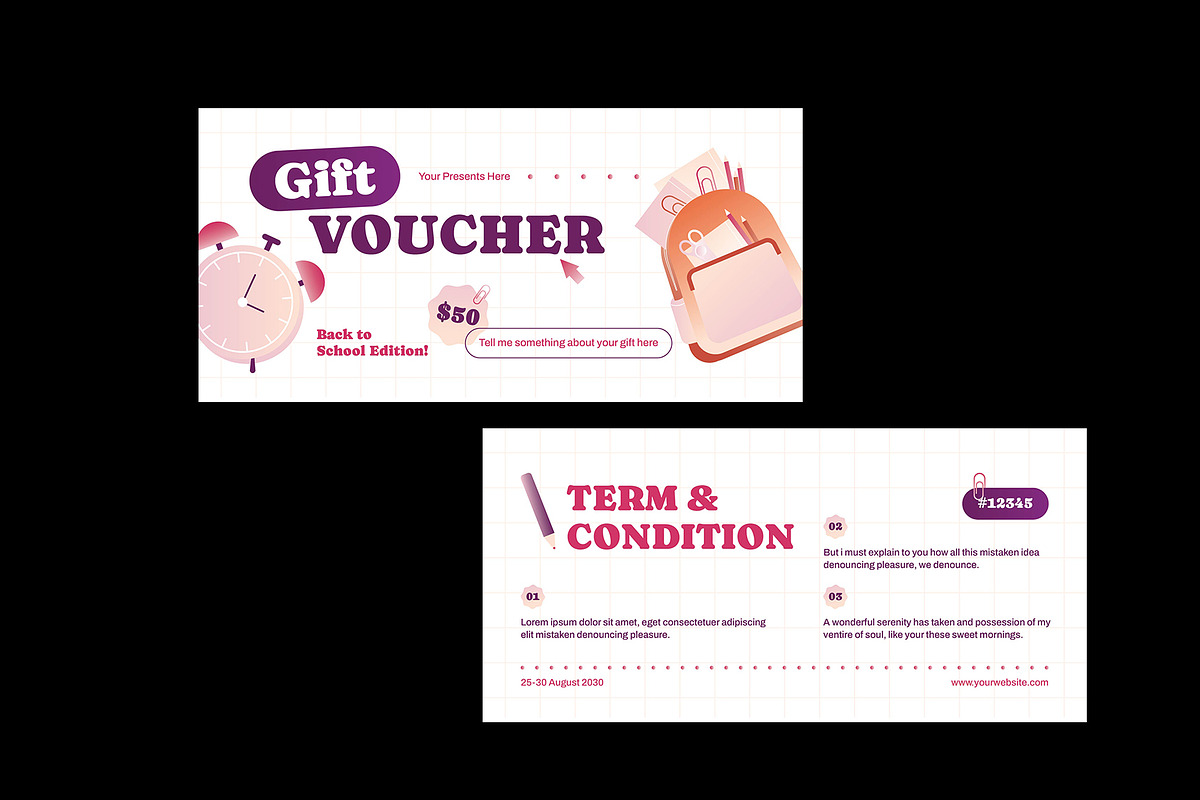 Modern Back to School Voucher preview 4