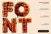 Waffle Drip Font, a Sans Serif Font by Handmadefont (Thumbnail 1 of 14)