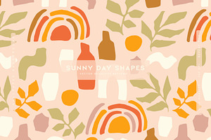 Sunny Day Shapes, a Wallpaper Graphic by MalyskaStudio