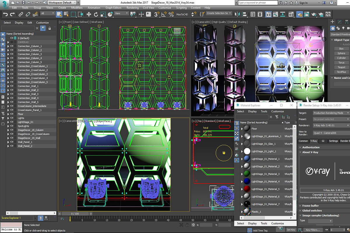 Stage Decor Collection 3 -  (9 PCS), an Architecture 3D Model by akerStudio (Photo 31 of 64)