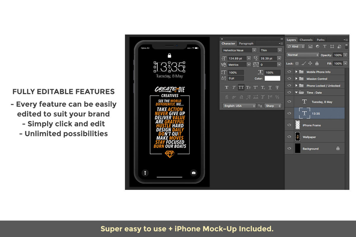 Instagram Template & iPhone X Mock, a Social Media Template by RyanBowlesDesign (Photo 2 of 3)