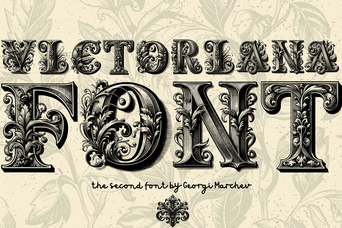 Victorian Font Typeface Victoriana, a Serif Font by Ray Crimson