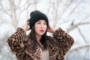 Winter portrait of female with long, a Person Photo by Alexander-Piragis