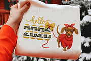 Yarn Crochet Happy New Year Dog Png, an Illustration by OK Design (Thumbnail 1 of 4)