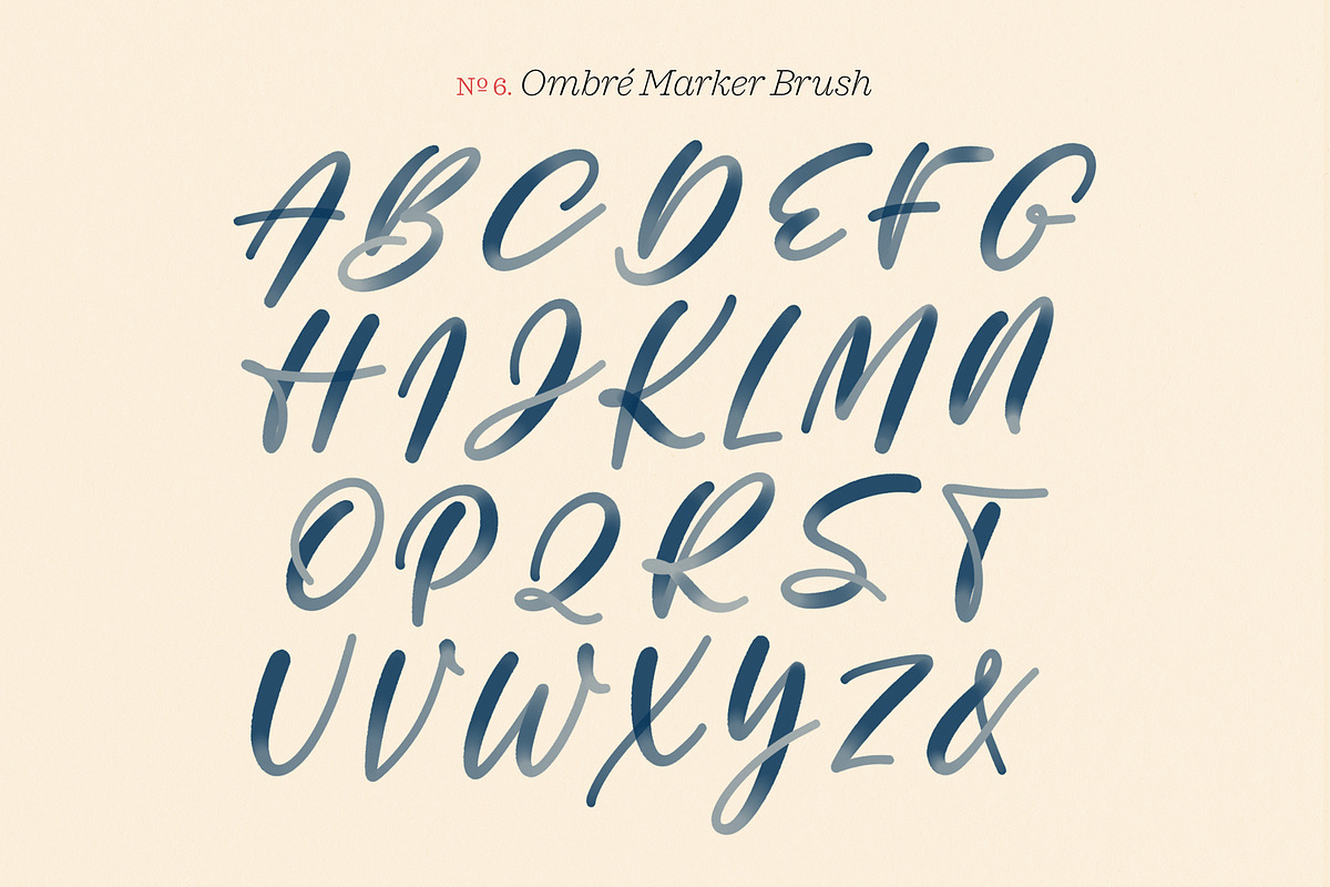 Inky Lettering Procreate Brush Set, a Brush Add-On by Molly Suber Thorpe (Photo 9 of 14)