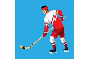 Hockey player. Ice hockey team, a Sport Illustration by Things for designers