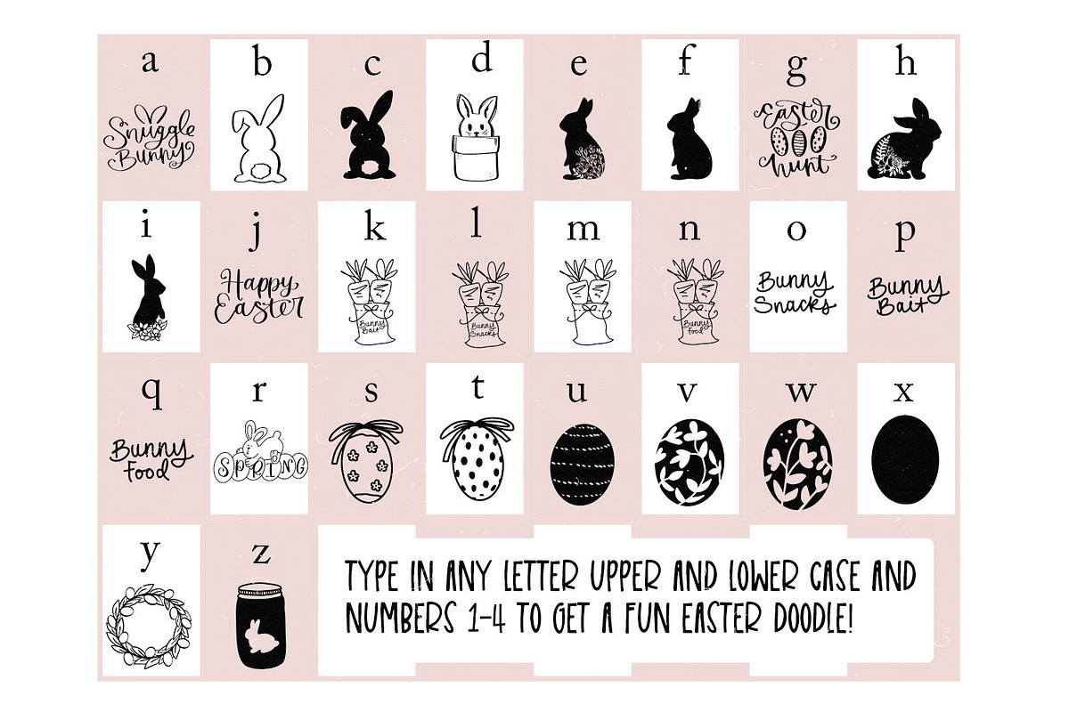 Easter Doodle Font | SVG Bundle, a Symbol Font by Dansie Design (Photo 10 of 11)