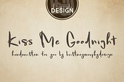 Kiss Me Goodnight, a Script Font by Brittney Murphy Design (Thumbnail 1 of 3)
