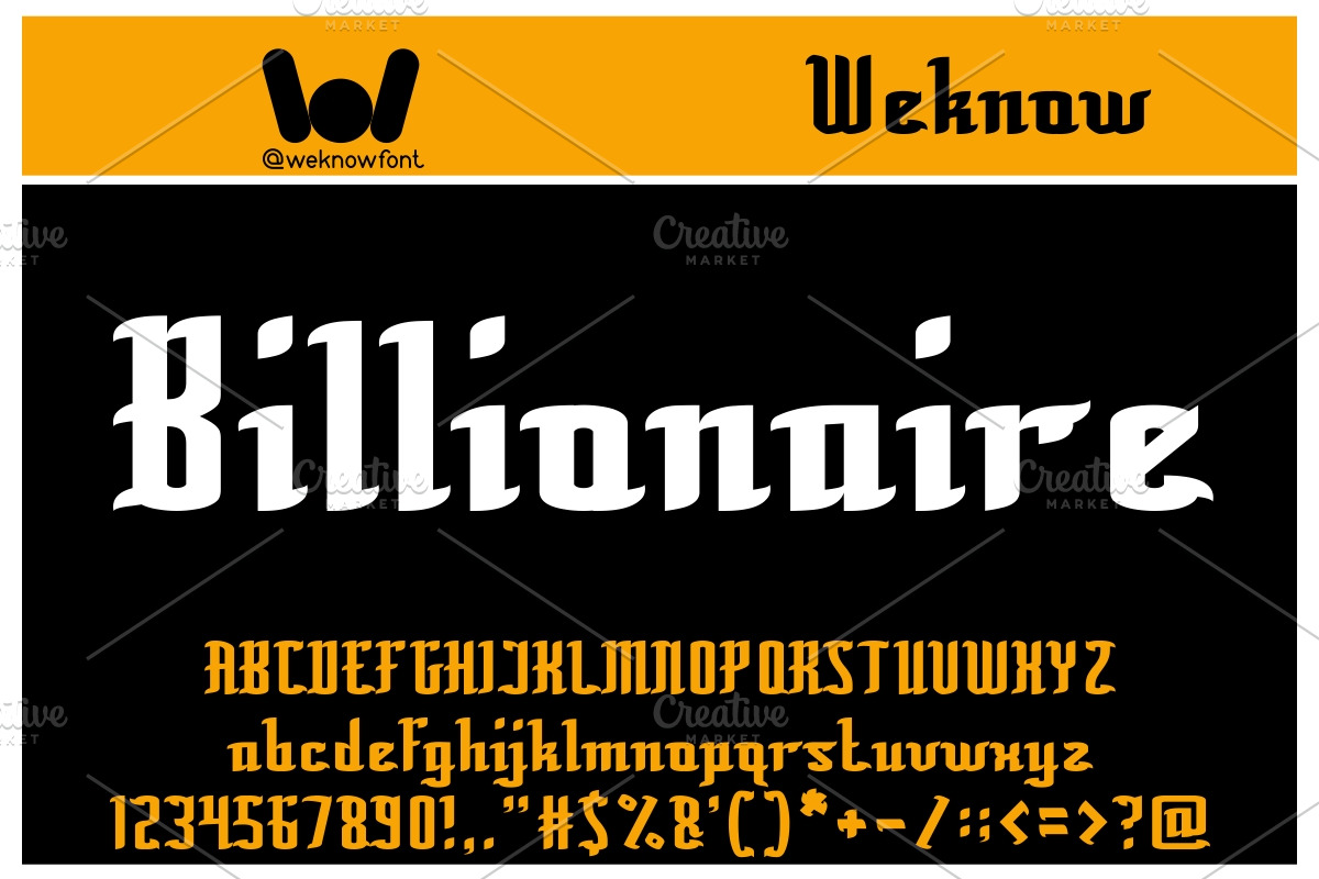 Billionaire font, a Font by weknow (Photo 1 of 5)