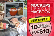 10 Mockups MacBook (pics+PSD), an iPhone Mockup by tydla (Thumbnail 1 of 12)