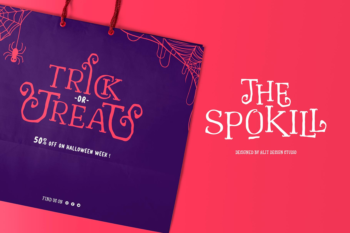 The Spokill Halloween Typeface, a Script Font by alit design (Photo 8 of 16)