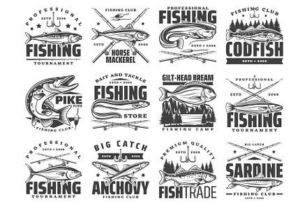 Fishing Logo: Over 120,290 Royalty-Free Licensable Stock Illustrations &  Drawings